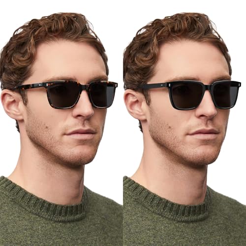 STGATN 2 Packs Retro Polarized Men's Sunglasses UV Protection for Driving Fishing Hiking Golf Outdoor Classic Sun Glasses2