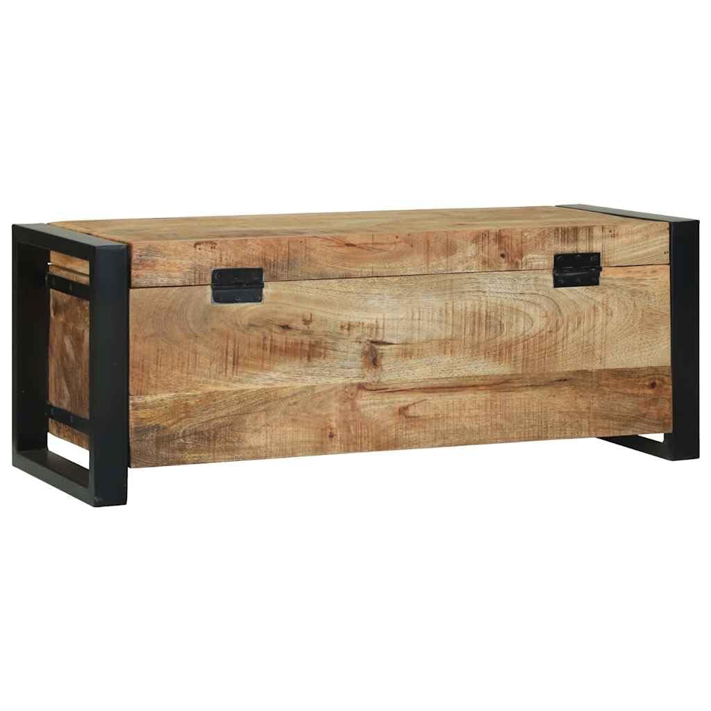 Baúl de almacenaje (80 x 30 x 30 cm, mango de madera maciza)