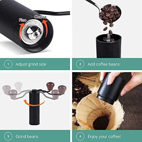 West Coast Chef Manuelle Grat Kaffeemühle - Konische Gratmühle, Kaffeebohnenmühle, manuelle Kaffeemühle, Handkaffeemühle… – Bild 4