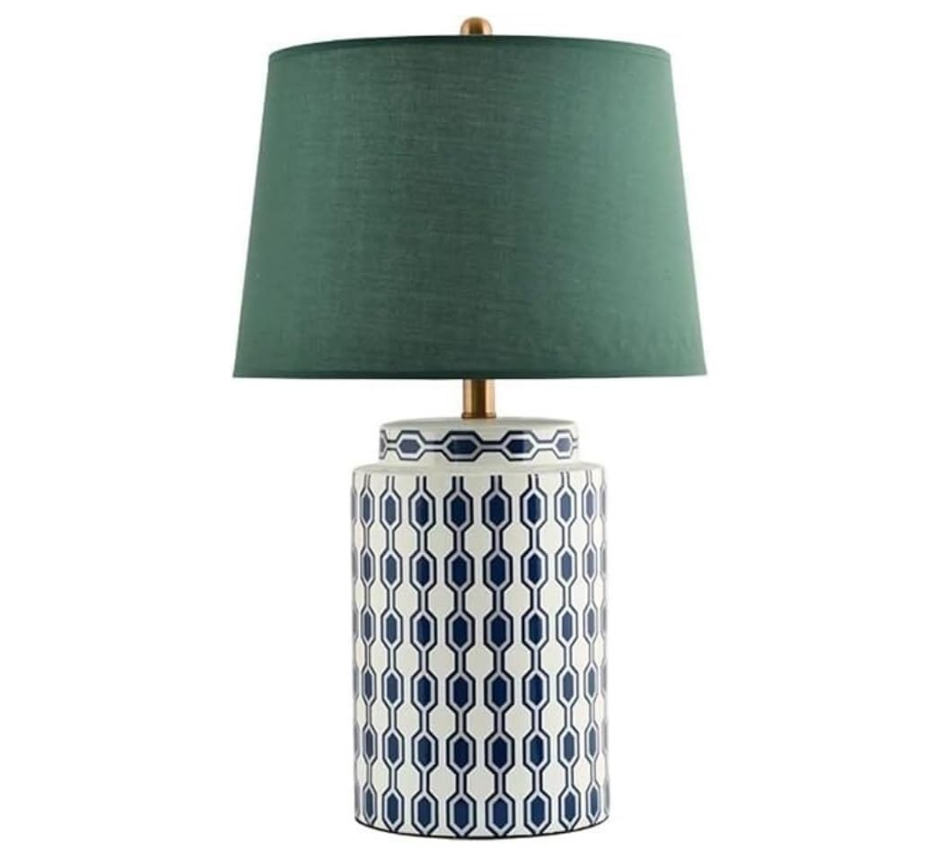 AZHKJKZH Table Lamp Cylindrical Spot Bedside Lamp Linen Fabric Nightstand For Bedroom Office For Home(A)