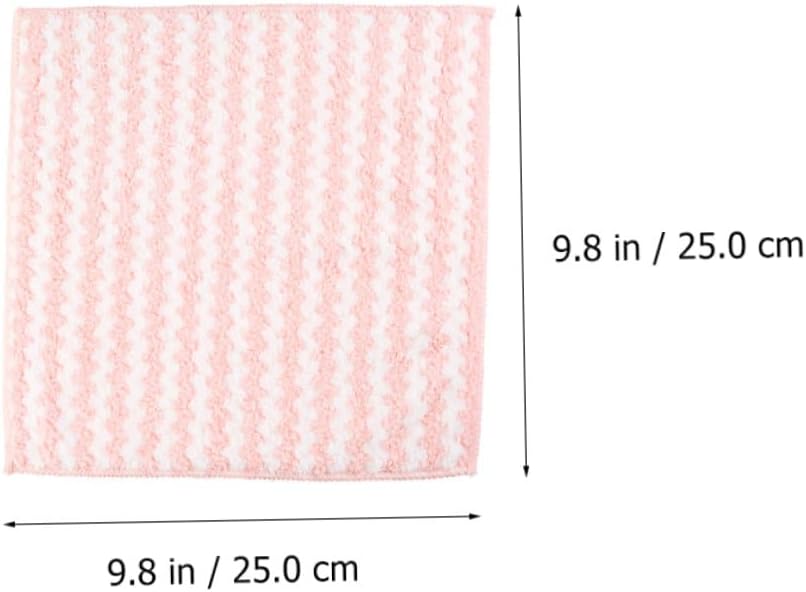 Coral Fleece Kitchen Dish Towels 12pcs Set Super Absorbent Dish Cleaning Cloths for Household Dishwashing and Drying Random Color