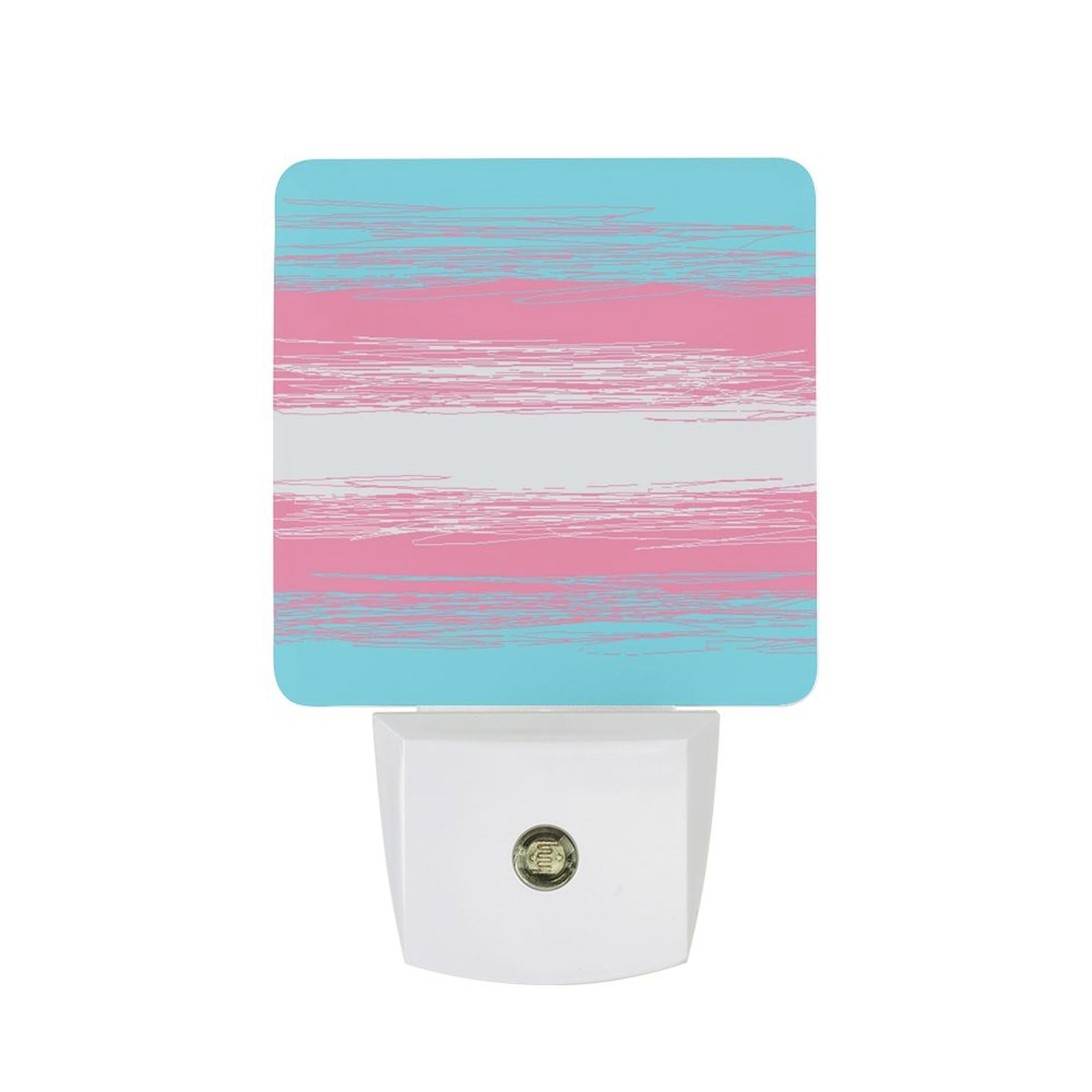 Nqrxadcrt Style Transgender Flag Night Light Plug In Wall Lights Bedside Lamp Bedrooms Home Hallways Decoration