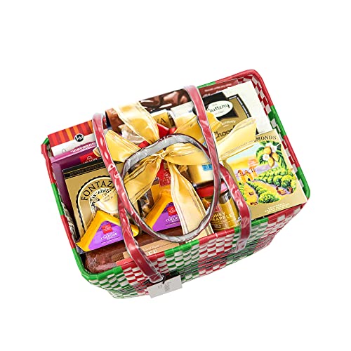 Image of Arnavira Handmade Multipurpose with Lid 7.5L Used as Lunch Lunch Bag Tiffin Bag for Office,School & Travel (25x13x22) (Red Green, Small)