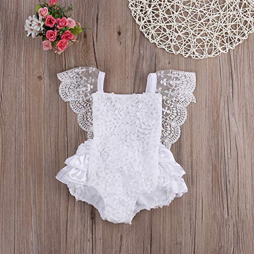 Mlpeerw Newborn Baby Girl Cake Smash Outfit One Piece Lace Sleeveless Backless Tutu Bodysuit Romper Clothes 3-6 Months thumb #7