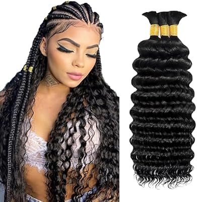 Blonde Braiding Hair 150g 20 20 20 Inch 613 Deep Curly Wave 3 Bundles Bulk Human Hair for Braiding Color 613 Blonde Braiding Hair