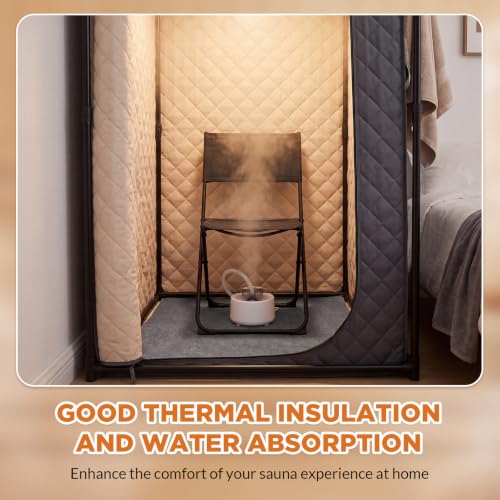 Hahafelt 1 Pcs Sauna Mat Heat Insulation Floor Mat Natural Felt,47'', Grey - Image 4