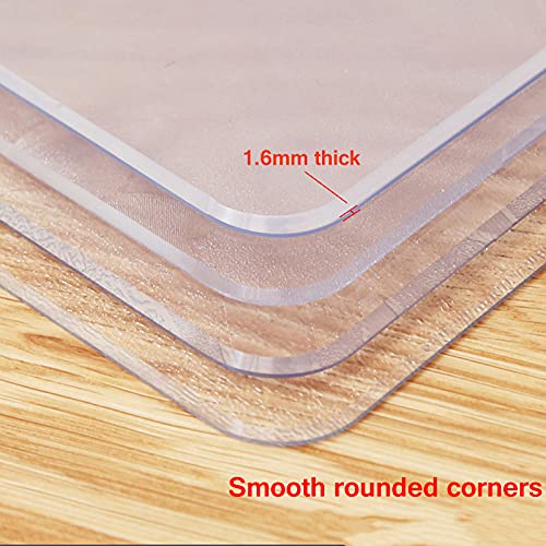 Housse de table transparente de 2 mm biseautée haut de gamme
