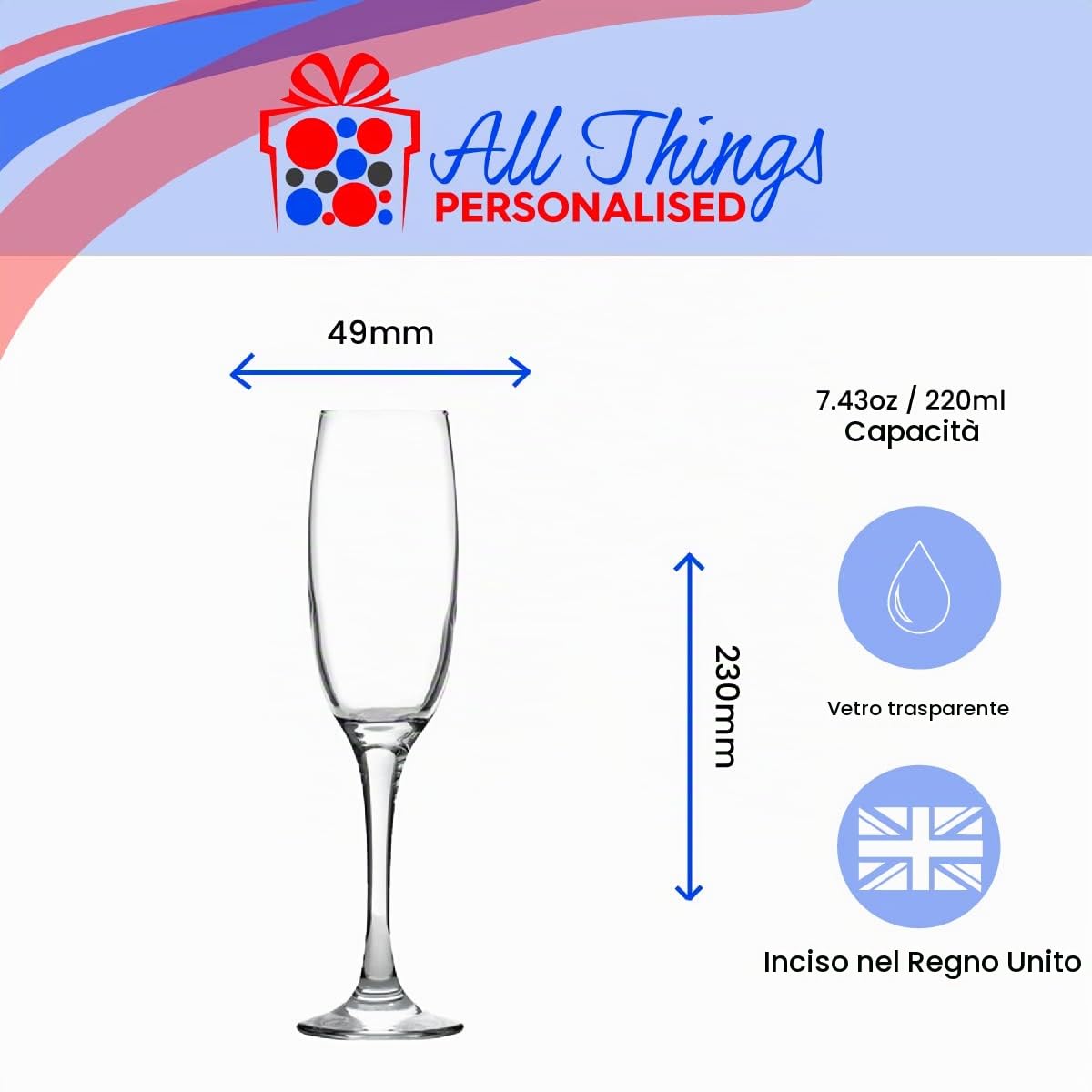 Set di bicchieri da champagne da matrimonio con incisione personalizzata con qualsiasi messaggio, qualsiasi data, design di fedi nuziali, due bicchieri da champagne personalizzati da 7 once