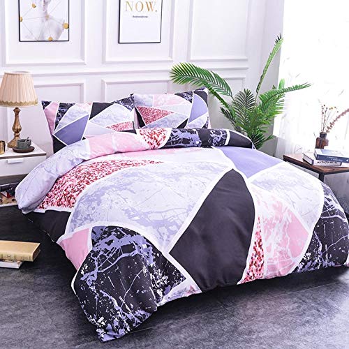 RONGXIE Soft Marble Pattern Bedding Sets Duvet Cover Set Of Double Beds Geometric Bed Set Twin Queen King Quilt Cover Bed Clothes