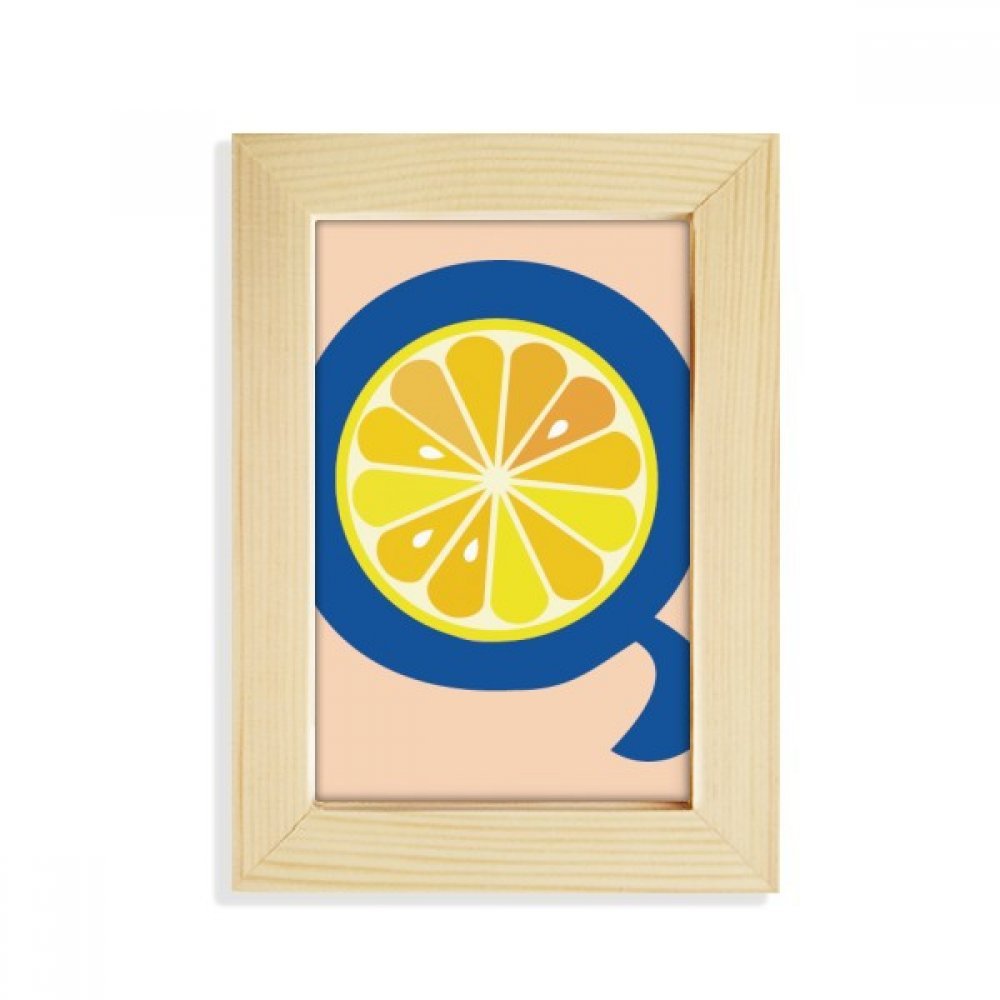 Marco de la foto de madera de frutas para decorar habitaciones infantiles y escritorios