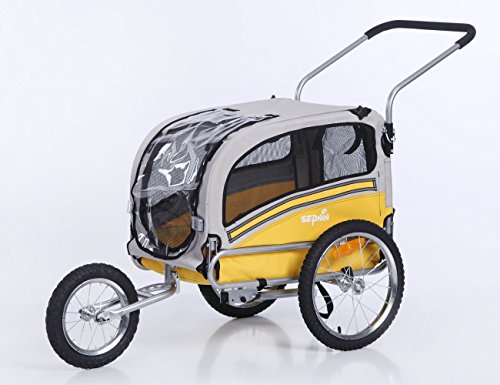 Sepnine Dog cart of 2 in1 Medium pet Dog Bike Trailer Bicycle Carrier