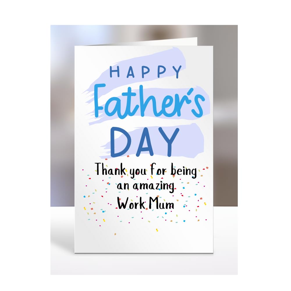 Thank you for being an amazing, Happy Father's Day Card for Work Mum, gifts for men, women, him, her, boy, girl, female, male, presents, from, A5-251_228