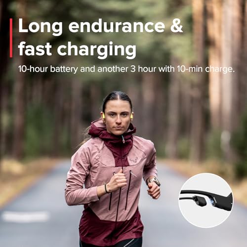 Image of SUUNTO Sonic Open-Ear Bone Conduction Sports Headphone, Bluetooth Wireless Headset w /Enhanced Bass & Multipoint Connection, 10H Playtime w /Fast Charging, Built-in Dual Mics, Waterproof & Lightweight