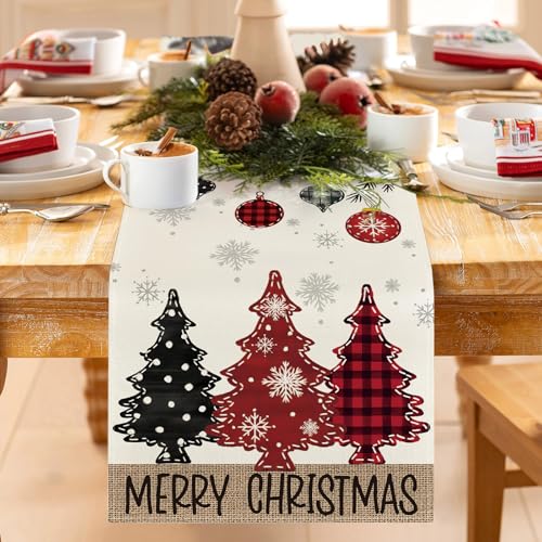 Runner da tavolo per Natale, decorazione natalizia da tavolo, decorazione moderna per la tavola di Natale, runner da tavolo natalizio, decorazione per la tavola di Natale, decorazione interna per le