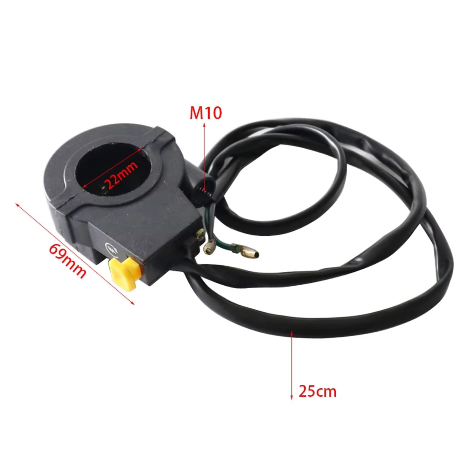 Motocicleta Interruptor de Encendido 7/8'' 22mm Interruptor De Bocina Para Motocicleta Manillar ATV Bocina Arranque Apagado Botón De Encendido Apagado Accesorios De Moto Botón De Interruptor