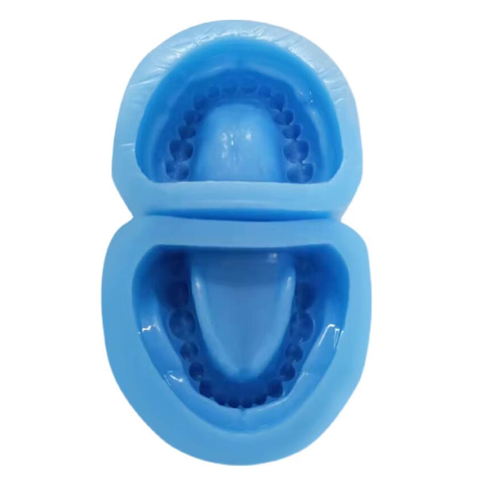 Dental Base Former Kit - Stampo per protesi dentaria in morbido silicone blu - Full Mouth Standard Silicone per mascella superiore e inferiore, modello universale per adulti (denti completi)