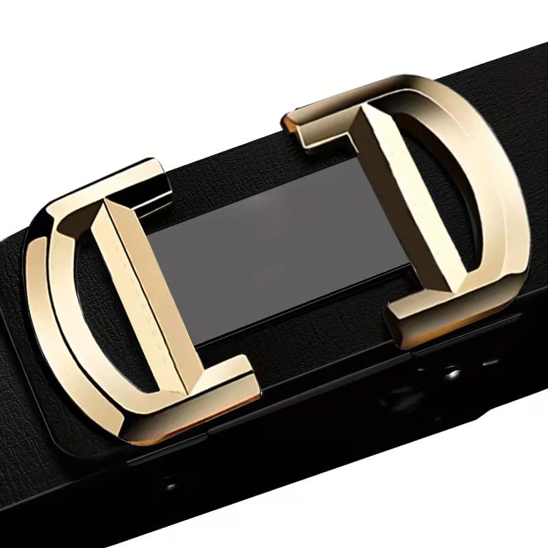 Image of NAPA HIDE Men's Auto Lock Vegan Leather Belt | Stylish Adjustable Buckle Belt for Formal & Casual Wear I Fits upto 40 Inches Waist size