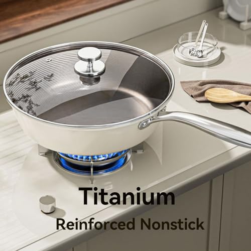 Wok antiadherente de aleación de titanio 11.02 in miniatura 2