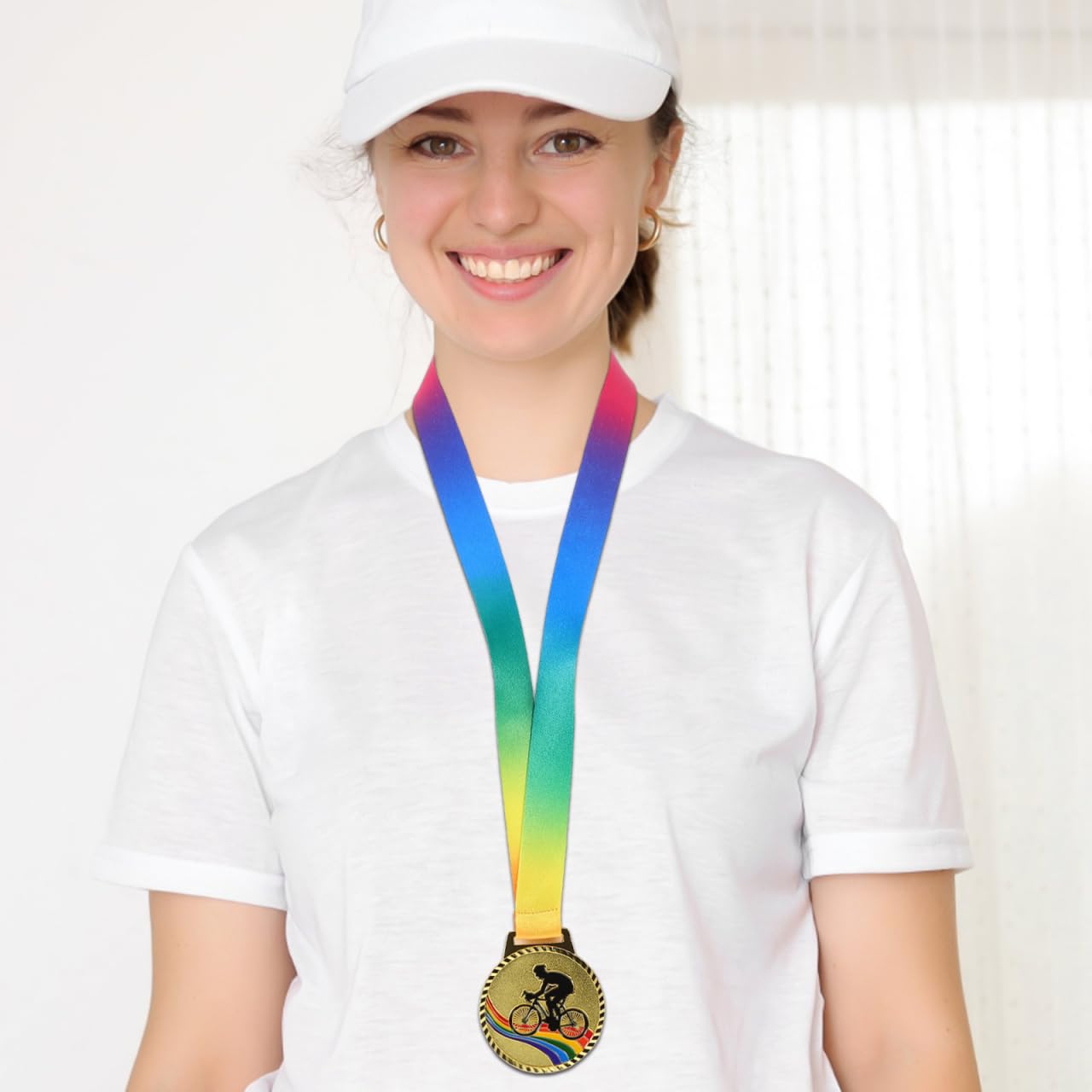 HEMOTON Medaglia Trofeo Ciclismo Oro 1 ° Posto Premio Per Corsa E Feste Sportive Medaglia Per Prestazioni Eccezionali Nel Ciclismo