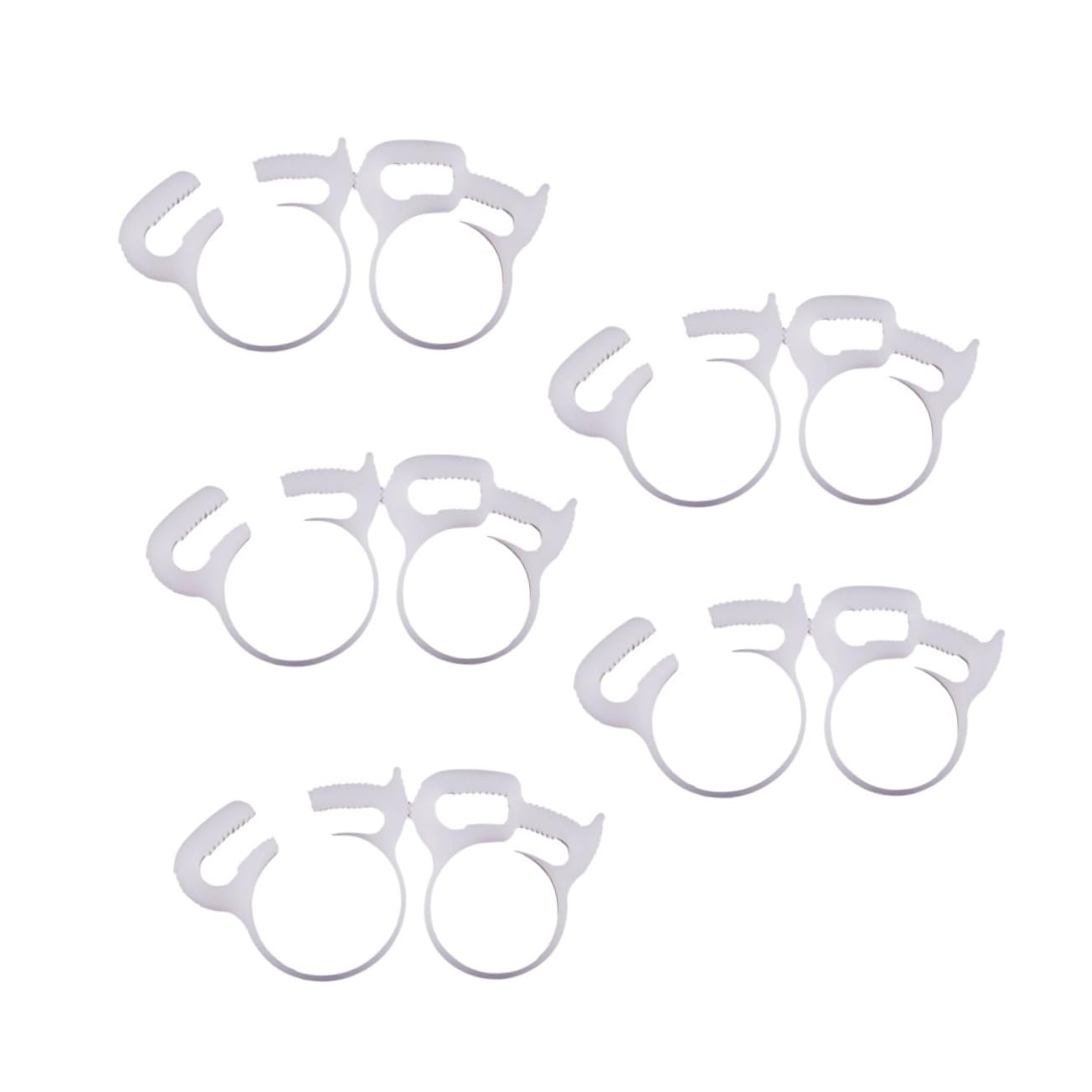 OSOLADY 10 Pcs Hose Adapter Clips Hose Clamps Hose Attachment Clamp Sealing Hose Sealing Clamp Hose Tube Clip White