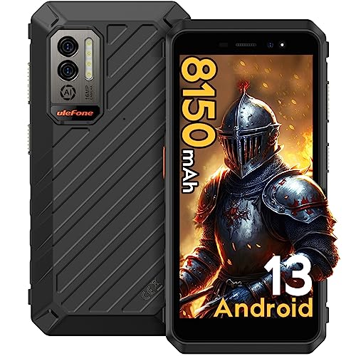 Ulefone Power Armor X 11 Móvil Resistente(2023) Teléfono Movil Android 13, 8150mAh, Movil Robusto SD-256GB/32GB+8GB RAM, IP68/69K Impermeable 16MP+5MP 5,45' HD, Smartphone Doble SIM 4G/NFC/GPS/Face ID