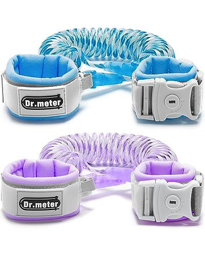 Dr.meter 2 Pack Toddler Safety Leash with Key Lock Anti Lost Wrist Link
