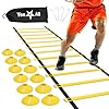 Yes4All Agility Ladder – Adjustable Speed & Agility Training Equipment for All Ages – Durable, Portable, Multiple Combo Sets Available