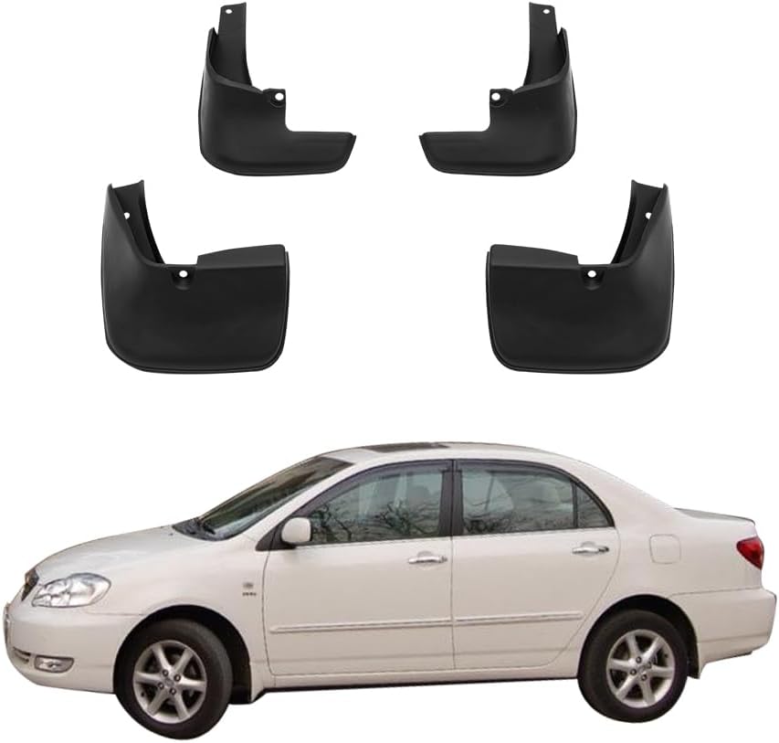 4PCS Car Mud Flaps Splash Guards Mudguards Car Mud Flaps Compatible with Toyota Corolla AE120 Sedan 2002 2003 2004 2005 2006 2007 2008