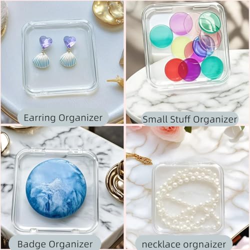 Image of 12pcs 3.4in Press on Nail Storage, 60pcs Upgrade Adhesive Double Sided Tape, 1Pc Big Storage Box, for Nail Display, False Nail Organizer Nail Case