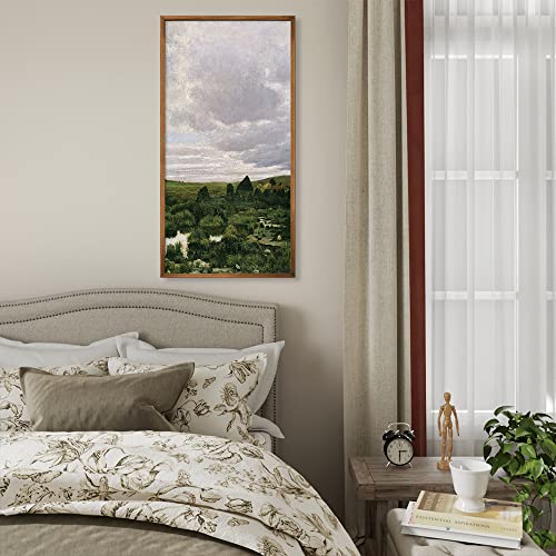 Unframed Rolled Nature Vertical Wall Art Canvas - Long Narrow Vertical Posters - Oblong Skinny Artwork Wall Decor Living Room - 12X24 Vertical Wall Pictures - Farmhouse French Country Landscape Oil #TOP3