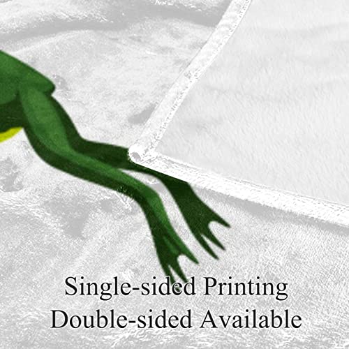Couverture polaire grenouille en microfibre premium haute densité pour lit