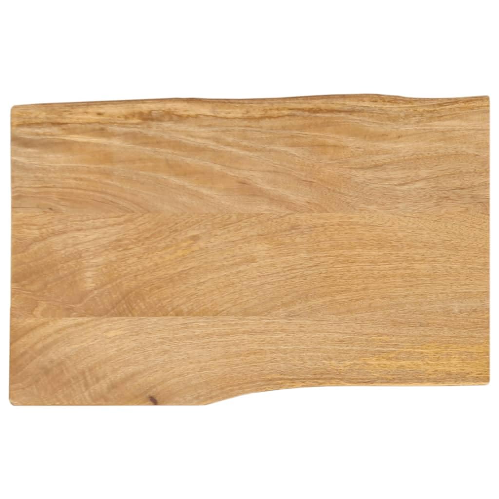 vidaXL Tischplatte, Holztischplatte mit Baumkante, Ersatztischplatte für Couchtisch Beistelltisch Esstisch, Holzplatte, Massivholz Mango
