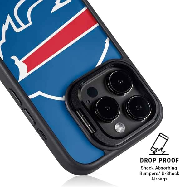 Skinit Kickstand Phone Case Compatible with iPhone 14 Pro Max - Officially Licensed NFL Buffalo Bills Large Logo Design
