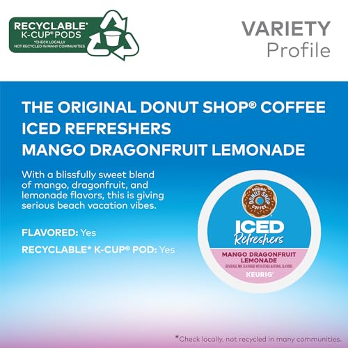The Original Donut Shop Iced Refreshers, Mango Dragonfruit Lemonade Flavor, Keurig Single Serve K-Cup Pods, 20 Count - image 3