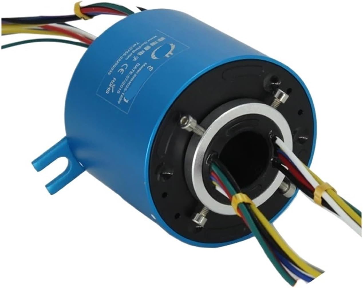 Rotary Connector Hole Size 25.4mm 12 Circuits/Wire 20A Through Hole Slip Ring Gold-Gold Contacts