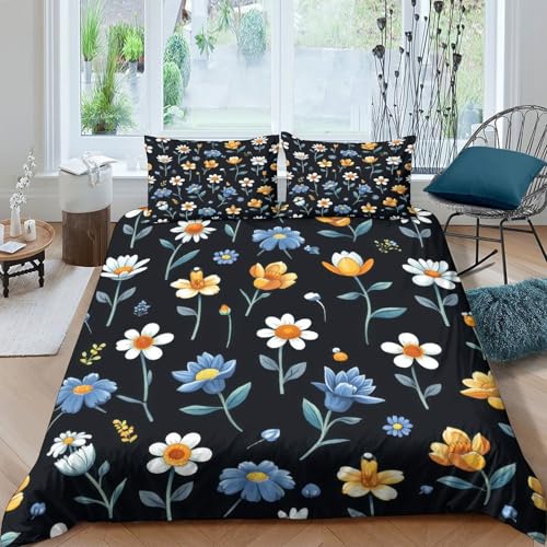 Housse de couette fleurs microfibre résistante sans repassage - 4