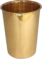 Vista 2 de Juego de 2 vasos de cobre de vidrio de cobre liso para vasos de agua de 10 onzas (10.1 fl oz)