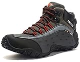 Las partes superiores están hechas de cuero+Textile,Forro de malla, talón de caucho scratch, lengua de malla y hardware al aire libre. durable y respirable,El diseño de correa de moda permite que la parte superior proteja los pies,es resistente a los golpes y cómoda para caminar fácilmente. un estilo más ligero de calzado para senderismo, marcha y los deportes.