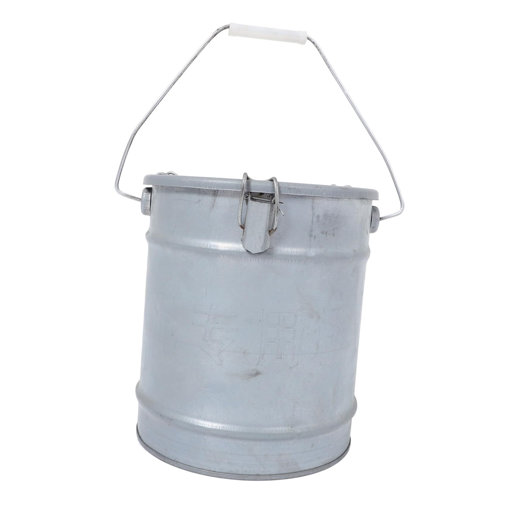 FUNOMOCYA Portable Metal Storage Bucket Sample Container with Lid Round Soil Sampling Barrel