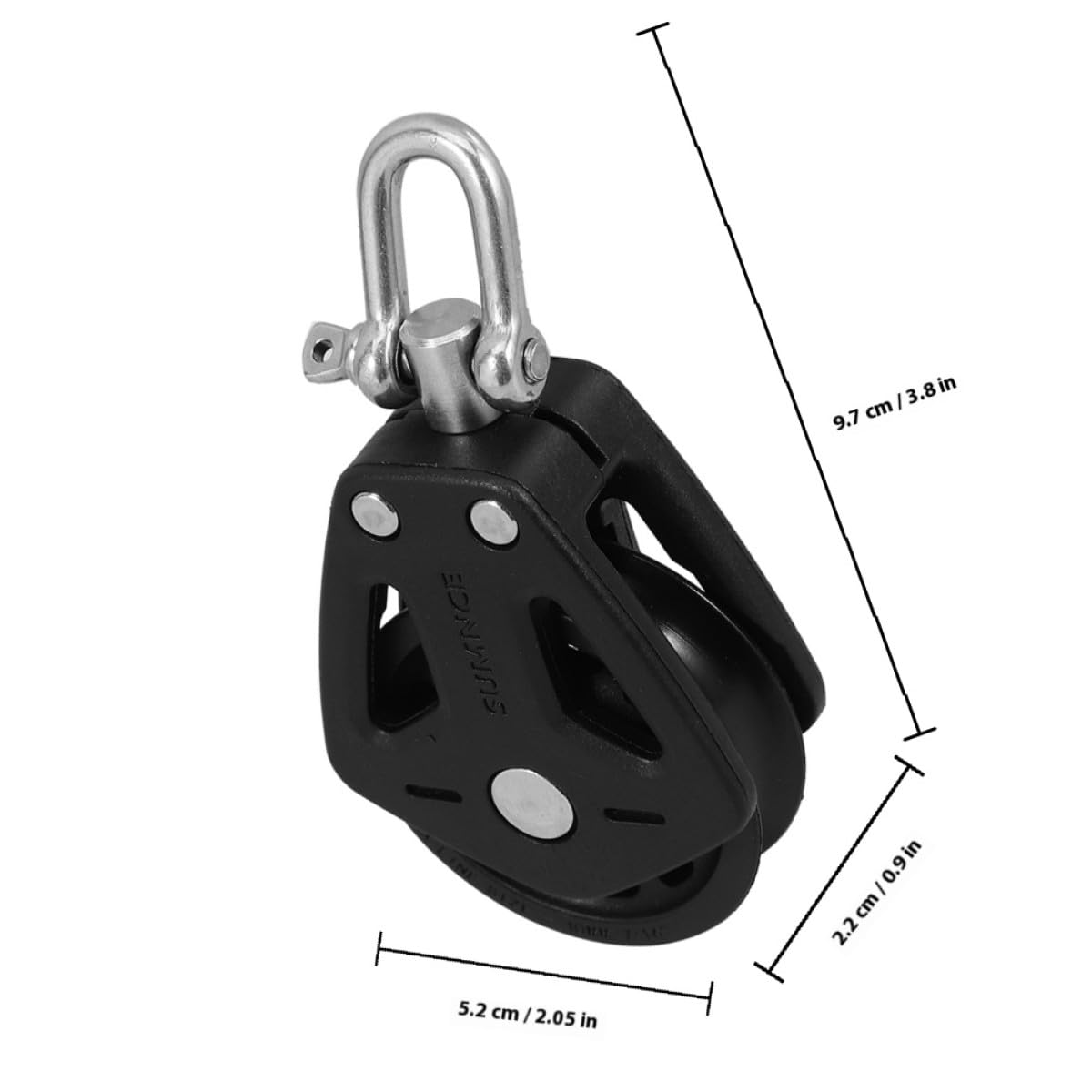 TOYANDONA Poulie Double en Nylon Roulement Pivotant, Kit de 3pcs pour Câble de Poulie, Fonctionnement Fluide pour Pilates et Bateaux