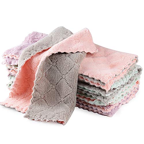 MEJOSER Pack de 10 Trapos Cocina 24 x 24cm Paños Pequeños Cocina para Limpiar Bayetas de Limpieza