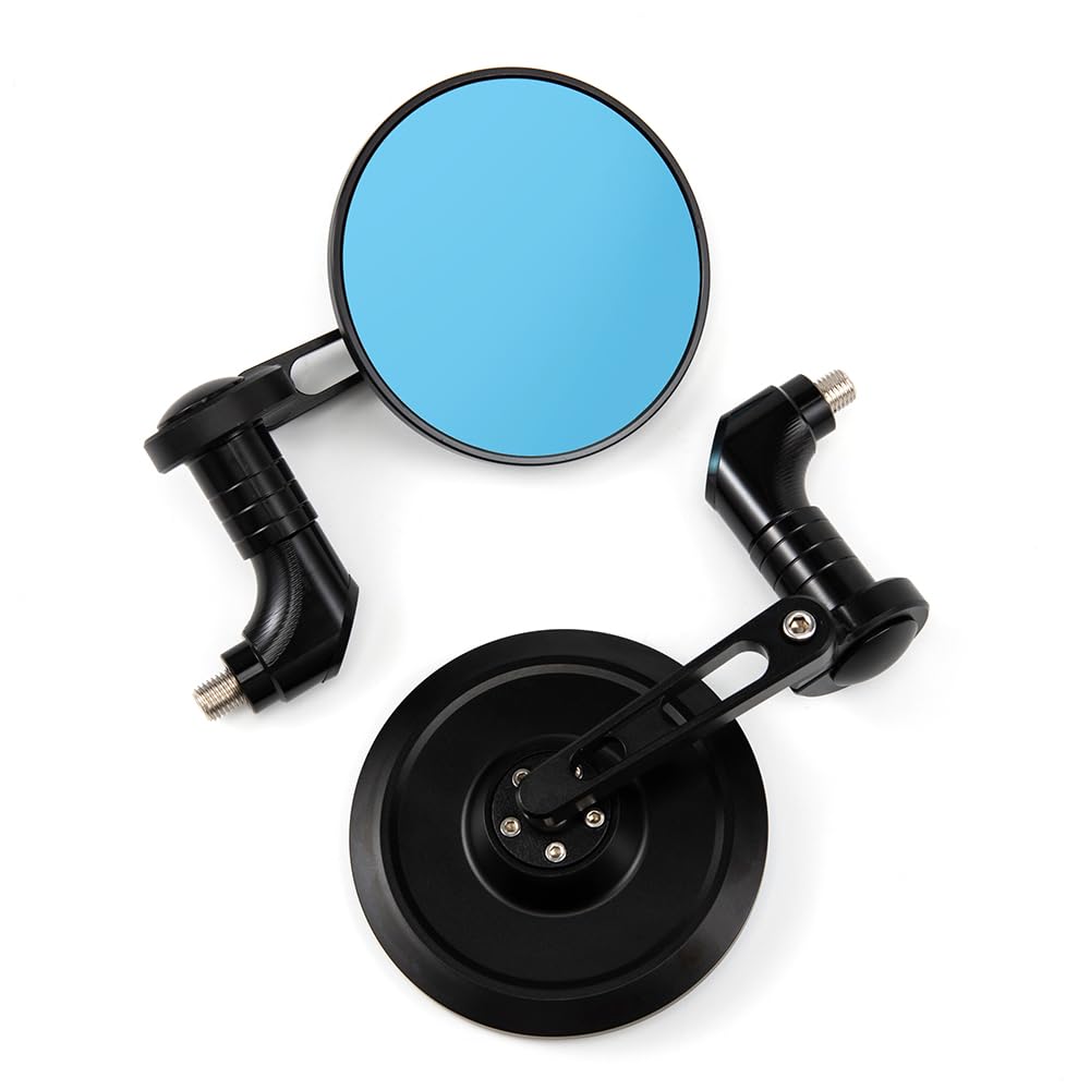 Specchietti Moto Omologati 8mm 10mm Metallo Universal Specchietto Moto Für ATV Scooter Dirt Bike Cruiser GTS 300 GTS 300 (Blu)