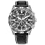 Black Leather Strap & Black Dial
