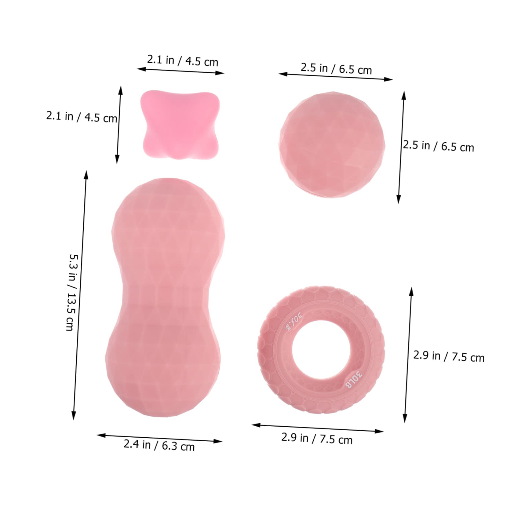PartyKindom 4 Pezzi Set di Massaggio per Piedi Yoga Strumento di Rilassamento Muscolare in Silicone Kit di Palline per Massaggio Sportivo Palmare