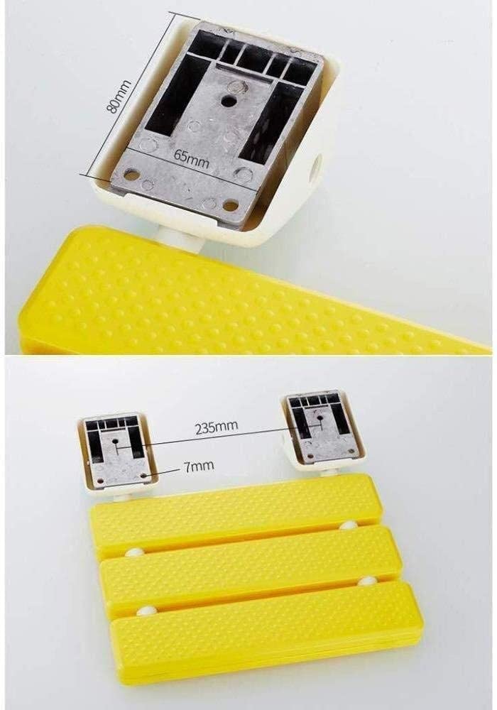 Sgabello da Bagno con Sedile per Doccia Pieghevole, Sedile Antiscivolo Dispositivo di Ausilio per la Doccia per Bagno per Disabili Anziani Capacità di Carico di 130 Kg/Giallo