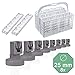 Produktbild Premium Set - 8 Oberkorbrollen und 1 Besteckkorb für Ihren Spülmaschine - Passend für AEG Privileg Zanussi Juno Electrolux - 1a Qualität