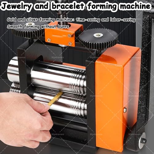 Strumento per laminatoio per gioielli per lamiere e fili, spessore controllabile con precisione per allungare, modellare e goffrare modelli