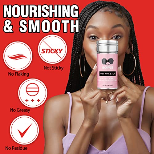 Hair Wax Stick Hair Pomade Hair Silk Stick For Black Hair, Long-Lasting Styling Wax Stick, Hair Wax Stick Smoothing & Slick Stick For Hair Wigs, Styling Wax For Fly Away & Edge Frizz Hair (2.7 +2.7Oz) #TOP5