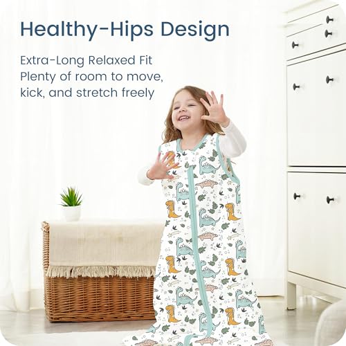 Image of Toddler Sleep Sack 2t-3t-4t, 1.0 TOG Sleep Sack with Sleeveless, Cozy Premium Baby Wearable Blanket with 2-way Safe Zipper All Season Sleeping Bags, 1-pack