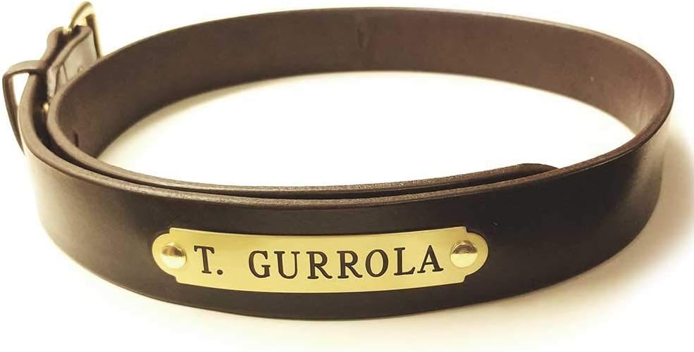 Equestrian Leather Rider's Belt 1 1/4 inch with or without Custom Engraved Solid Brass Plate(s)